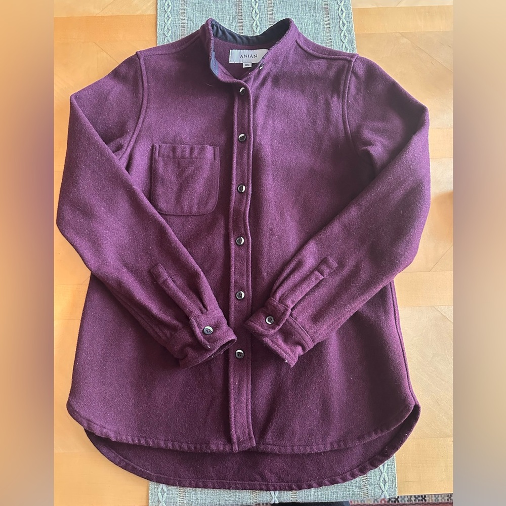 Avian Modern Melton Wool Shirt - XS